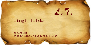 Lingl Tilda névjegykártya